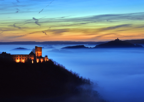 Burg Gleichen im Nebelkleid