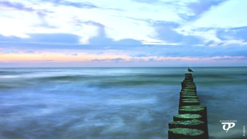 Sonnenaufgang am Strand von Graal Müritz, Ostsee